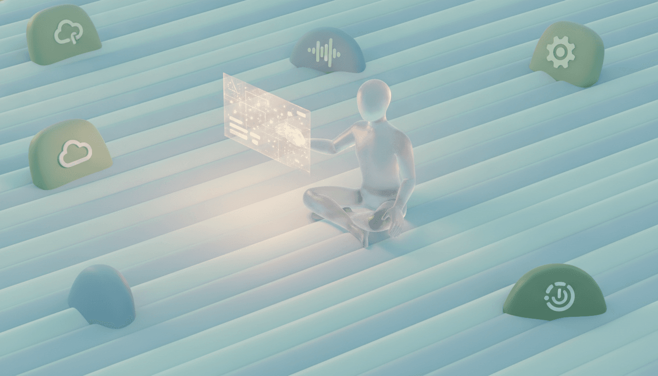 An illustration of a calm and organized digital space, representing the benefits of adopting good tech habits for a better life.