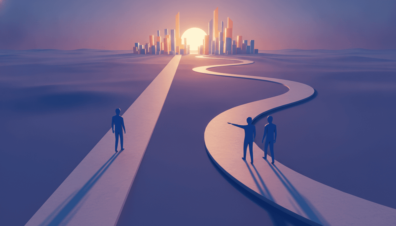 An illustration showing the two paths of a solo founder versus a co-founder team, a key question for startup entrepreneurs.