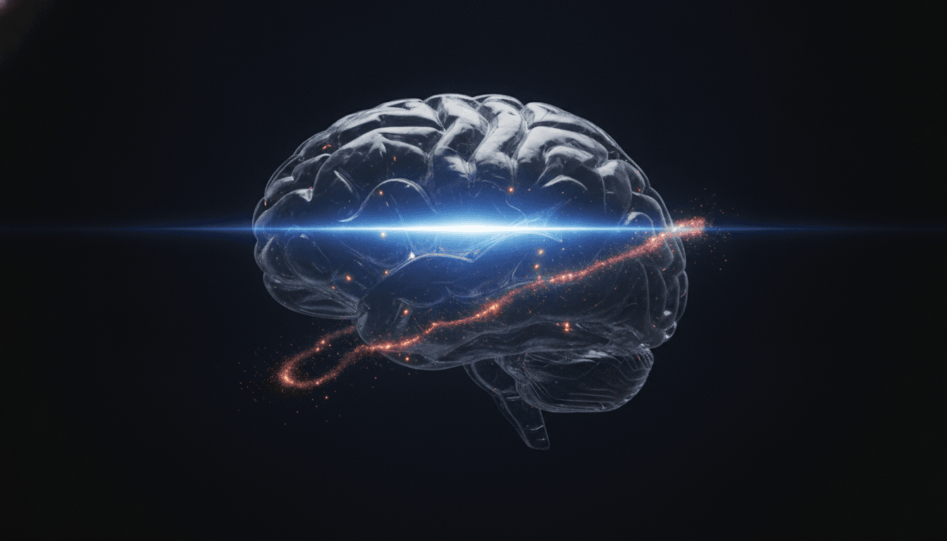 An illustration of a brain showing two neural pathways, representing the science of habit formation and the difference between an established habit and a new one.