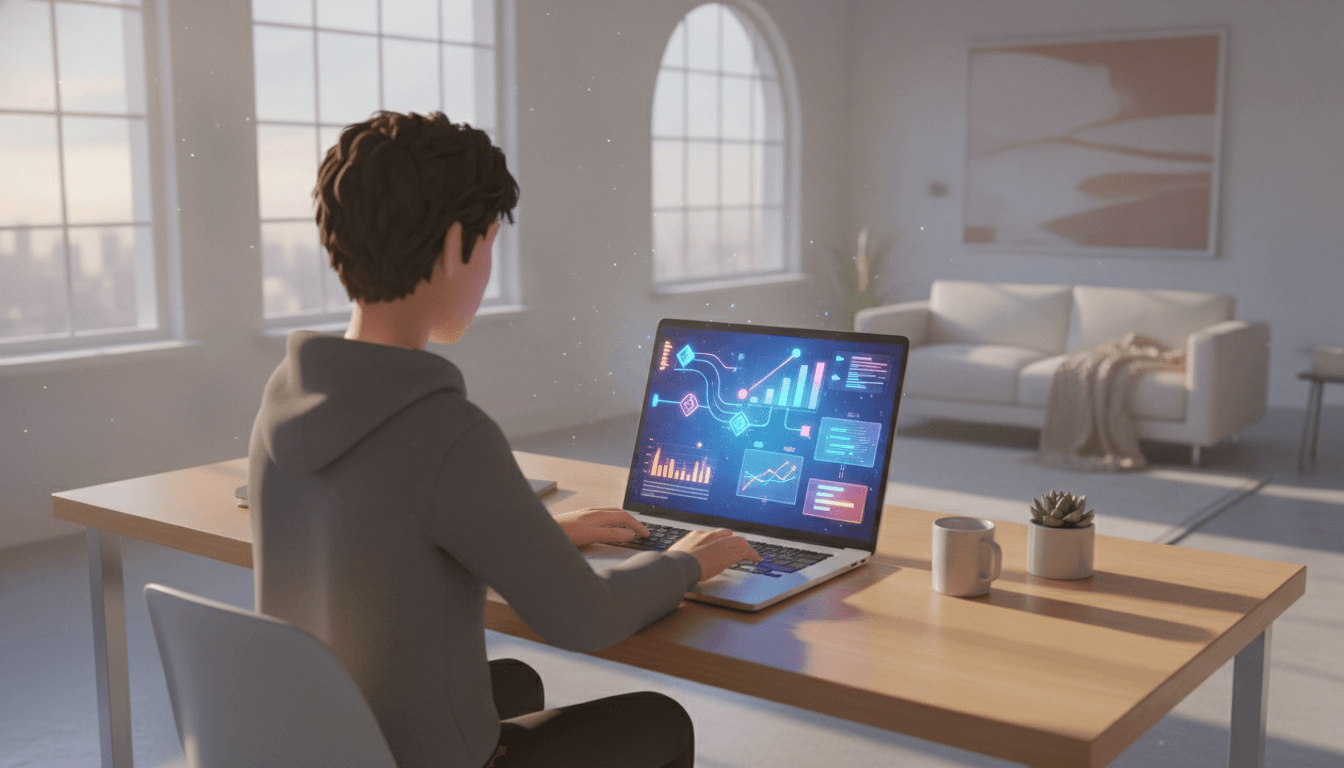 A solo founder working efficiently at a desk, illustrating the solo founder playbook for building a startup alone.