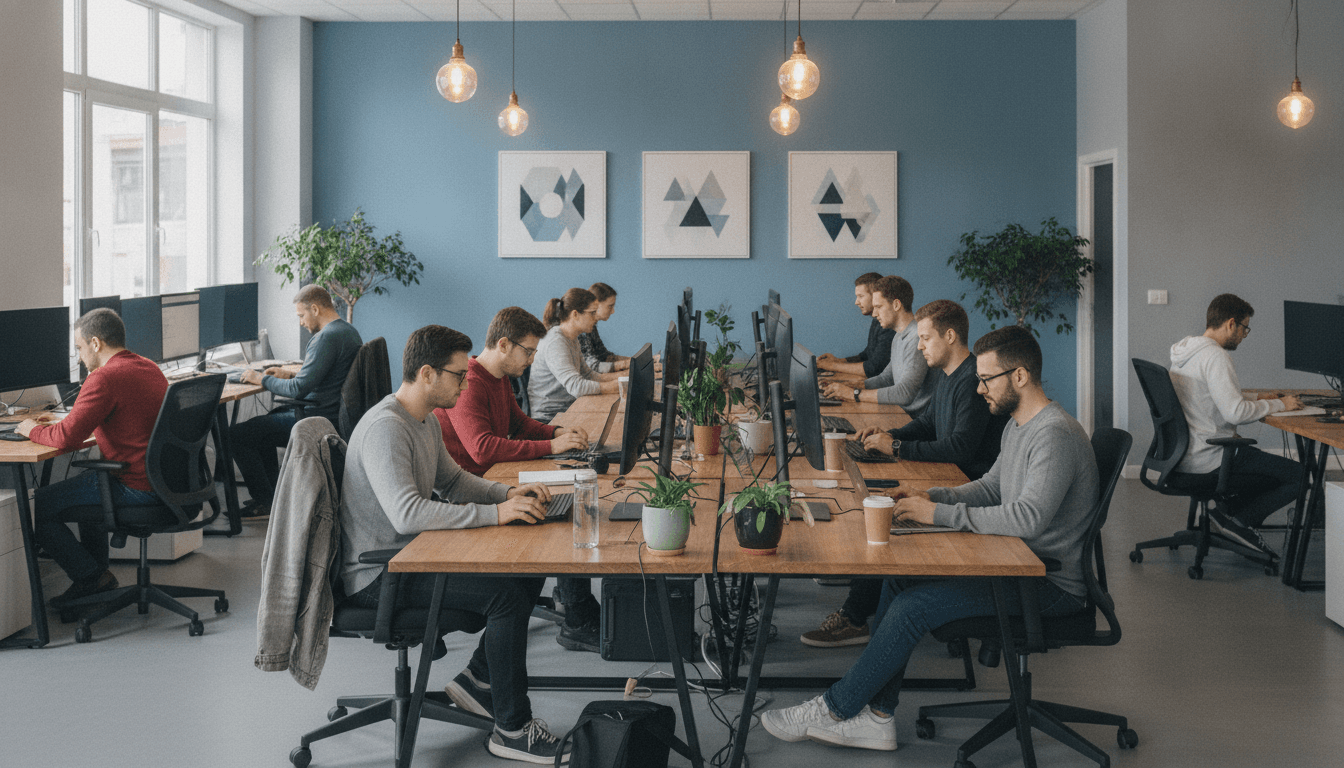 An illustration comparing superficial perks (a hollow chocolate bunny) with authentic workplace culture (a solid, glowing block), exploring what company culture really is.